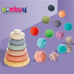 CB910328 CB922006 - Baby soft rubber stacking tower and balls